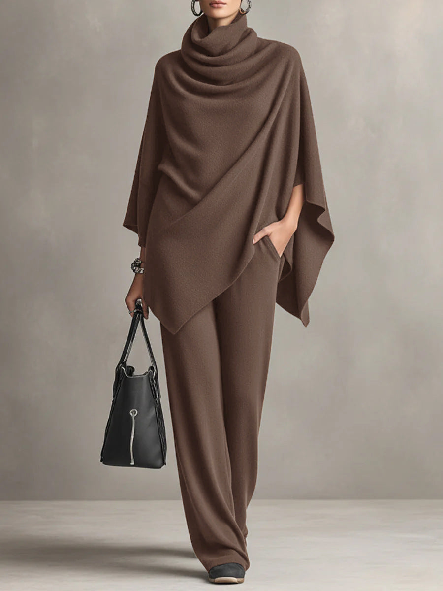 Seraphine Draped Top & Wide-Leg Trouser Set