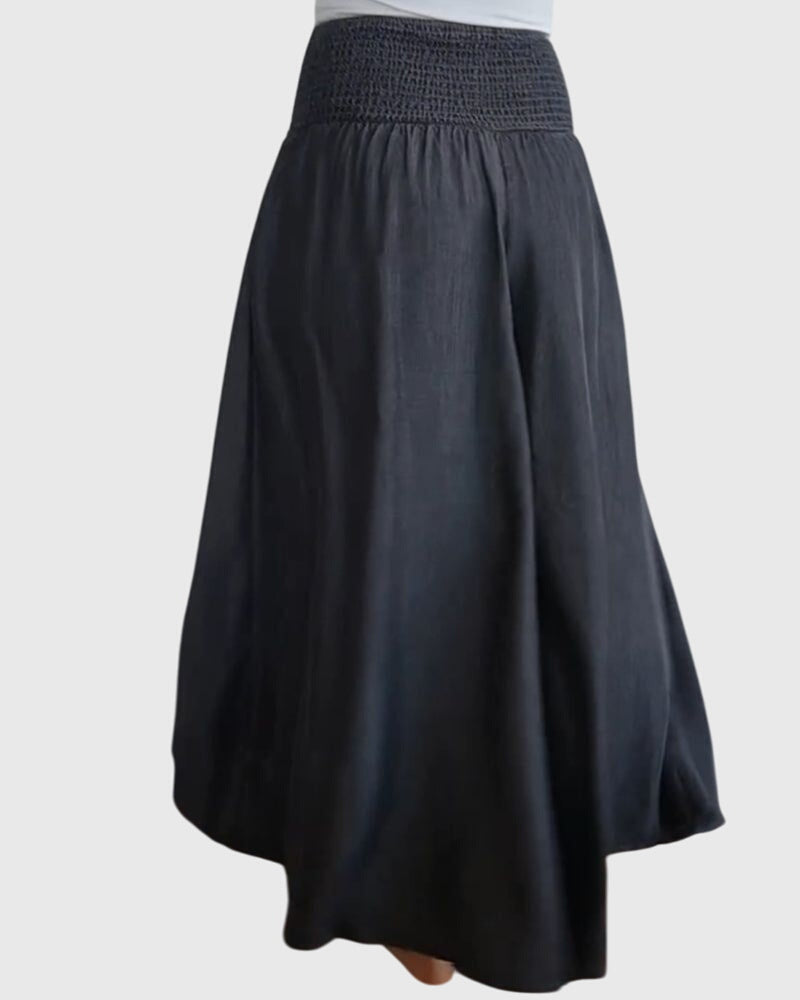 Isabella Smocked Wide-Leg Trousers
