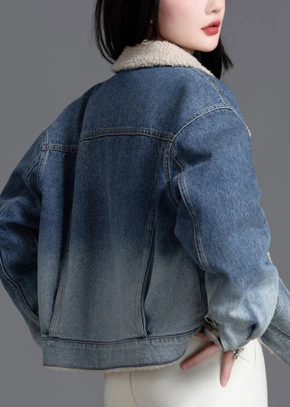 Gradova Fleece-Lined Denim Coat
