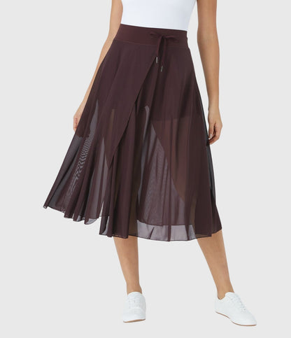 Melanie Chiffon Wrap Midi Skirt
