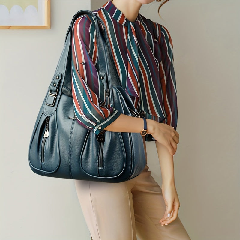 Clarova Dual-Zip Shoulder Bag