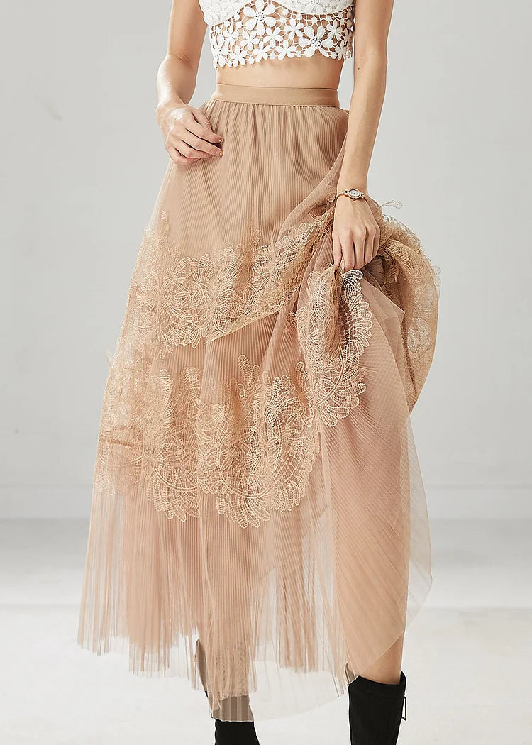 Khavera Embroidered Tulle Skirt