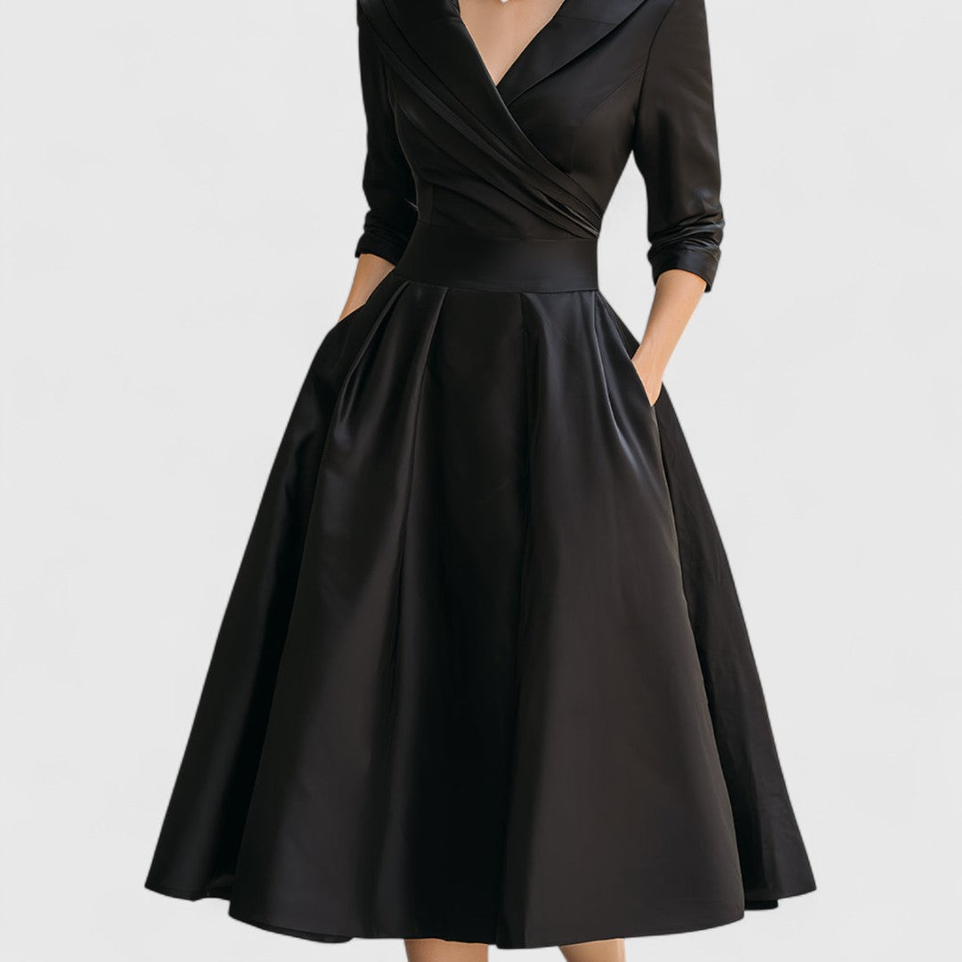 Marley Quinn Wrap V-Neck Midi Dress