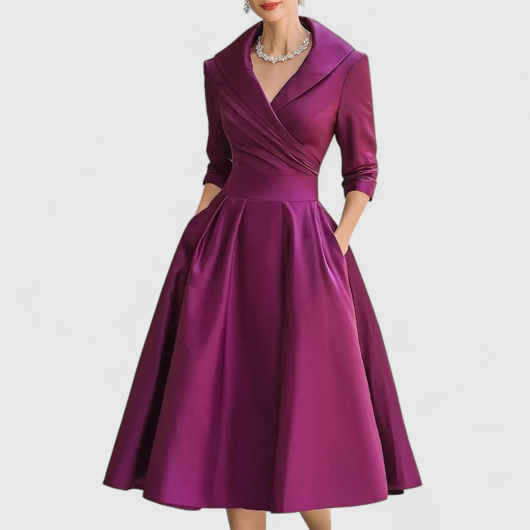 Marley Quinn Wrap V-Neck Midi Dress