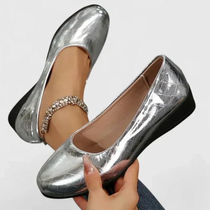 Zemiryah Croc Wedge Flats