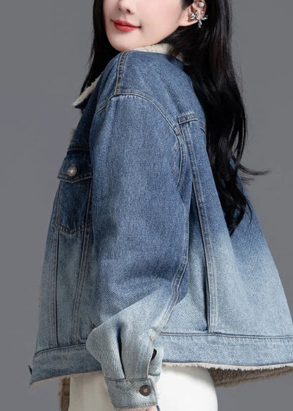Gradova Fleece-Lined Denim Coat