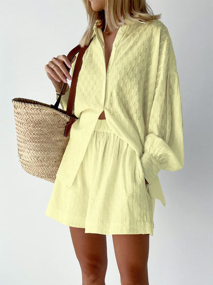 Elizabeth Cotton Shirt & Shorts Set