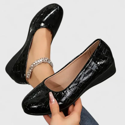 Zemiryah Croc Wedge Flats