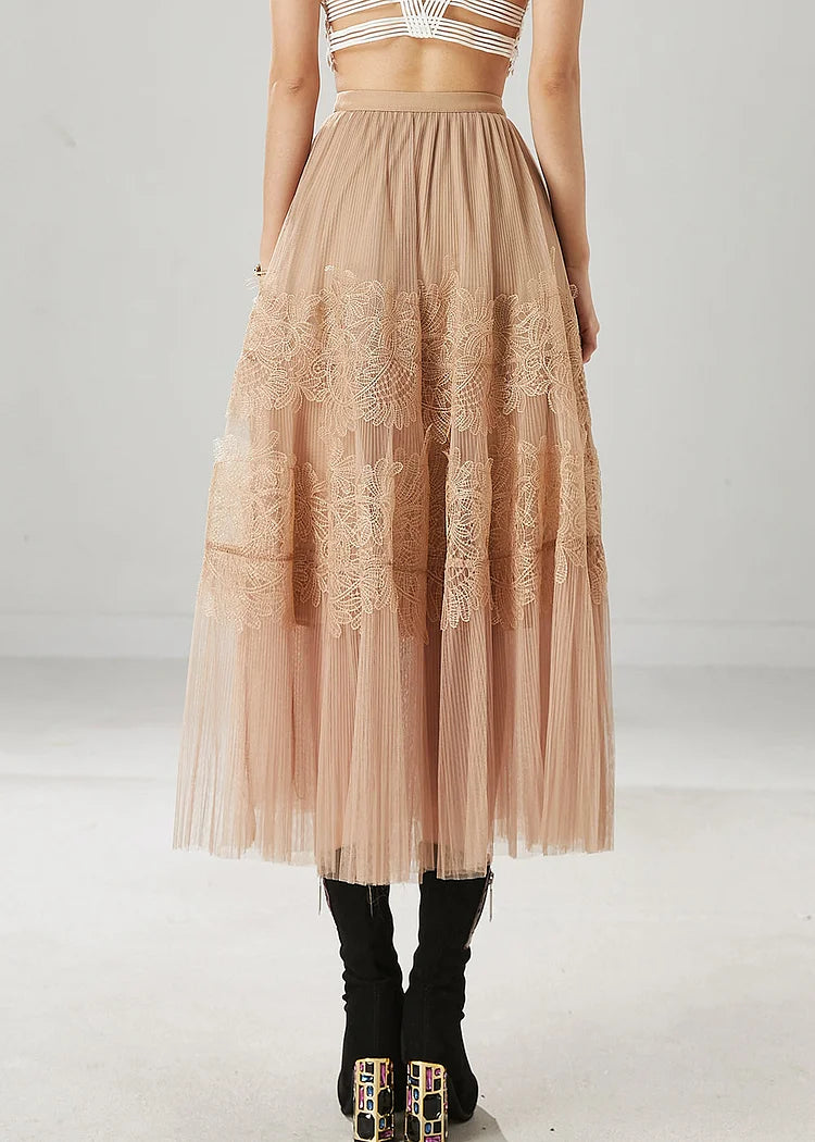 Khavera Embroidered Tulle Skirt
