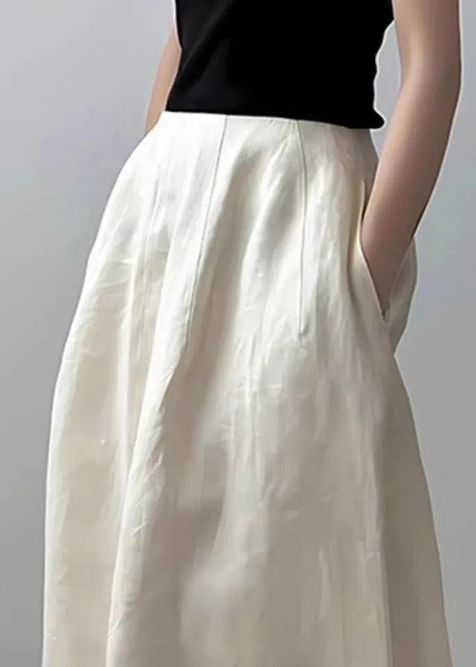 Beigova High Waist Cotton Skirt