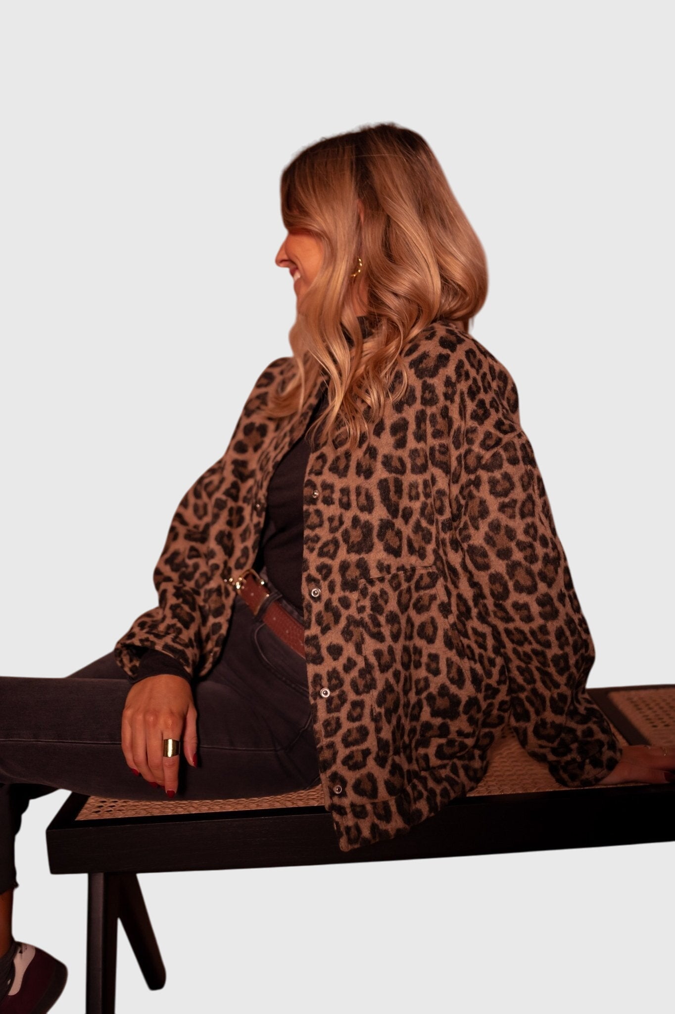 Elodie Leopard-Print Statement Jacket