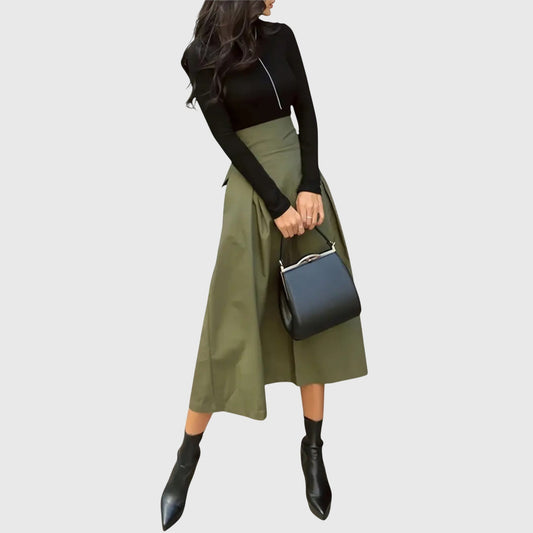 Elina A-Line Midi Skirt
