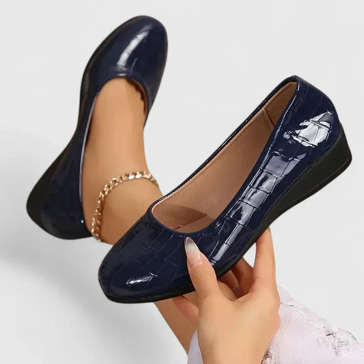 Zemiryah Croc Wedge Flats