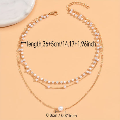 The Trinity Pearl Layer Necklace set