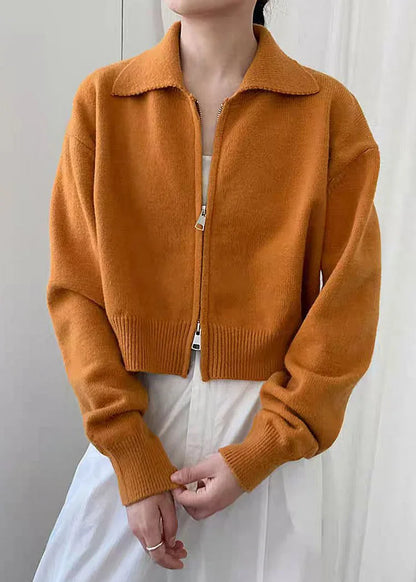 Knitova Zip-Up Patchwork Coat