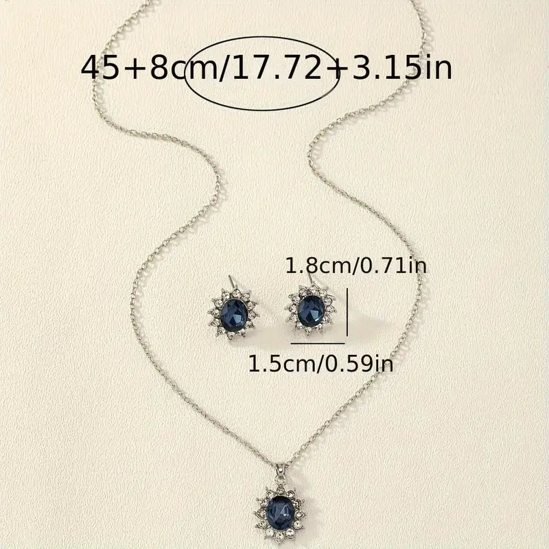 Shimmering Sapphire Jewelry Set