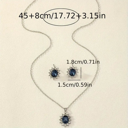 Shimmering Sapphire Jewelry Set
