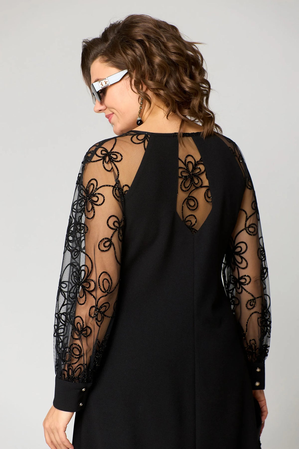 Edyth Lace Sleeve A-Line Dress