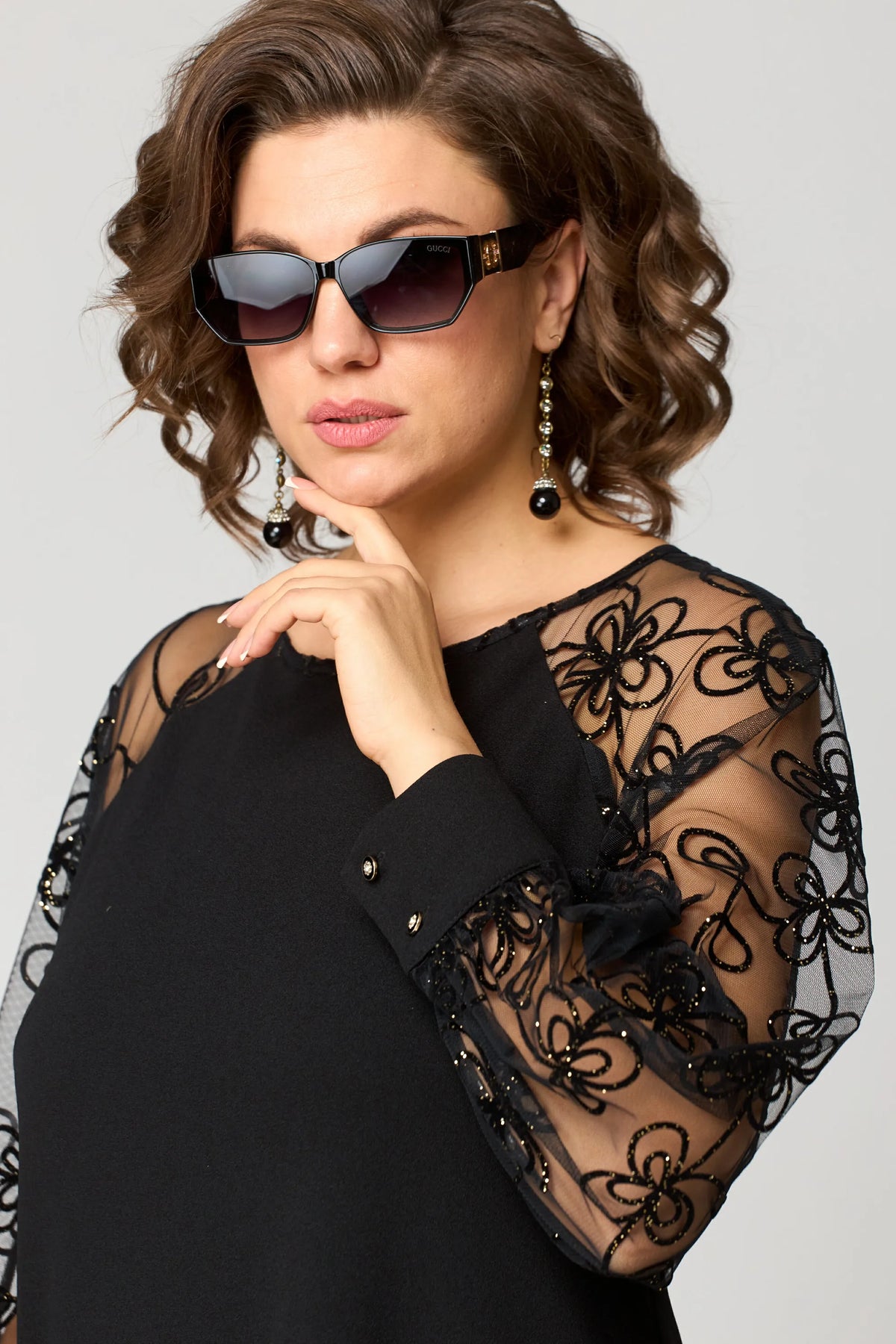 Edyth Lace Sleeve A-Line Dress