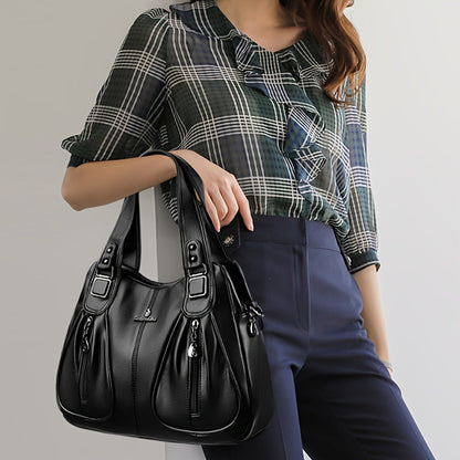 Clarova Dual-Zip Shoulder Bag