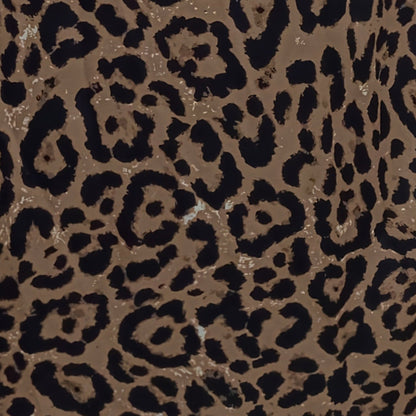 Leopard Print Slit Midi Skirt