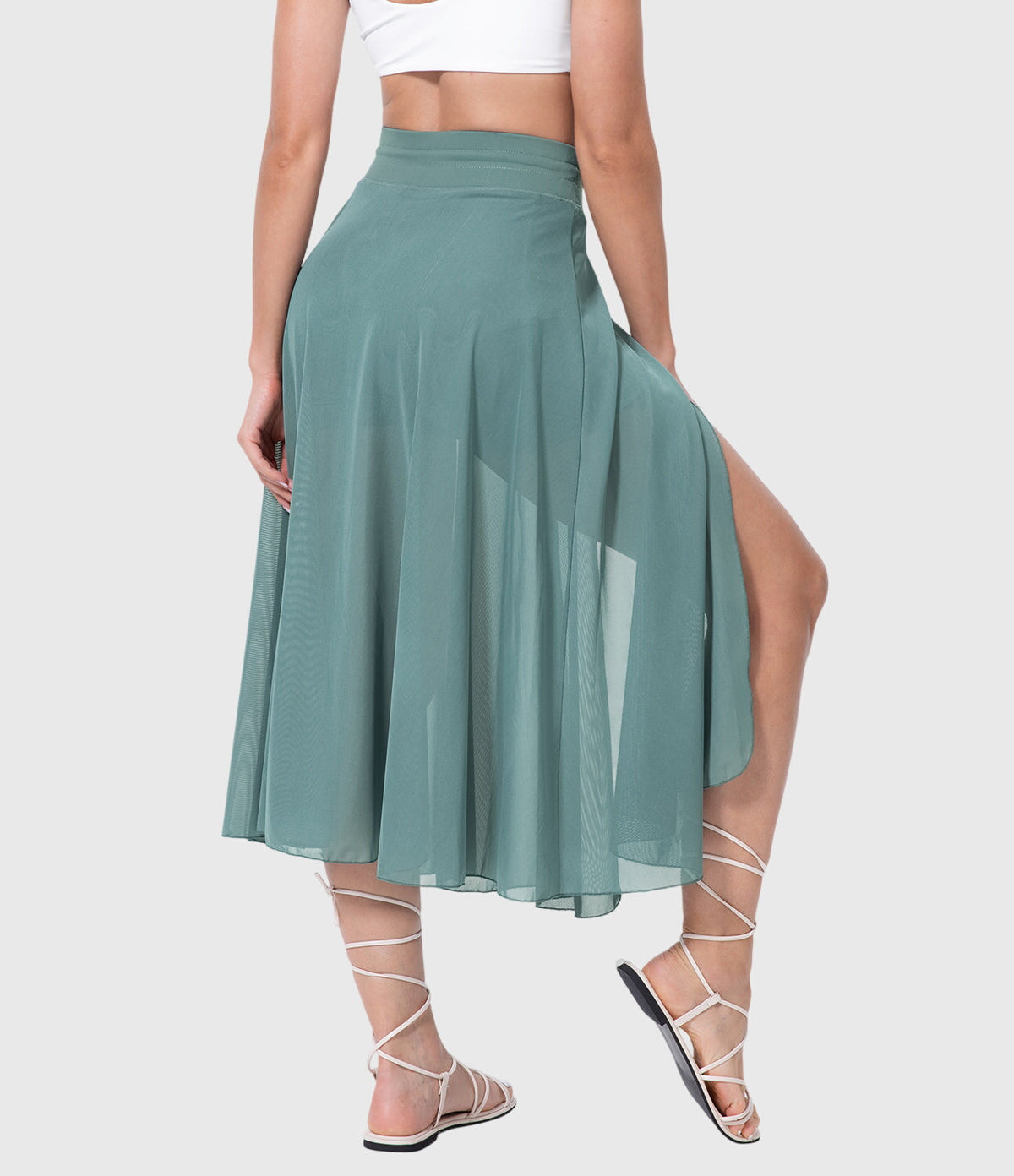 Melanie Chiffon Wrap Midi Skirt