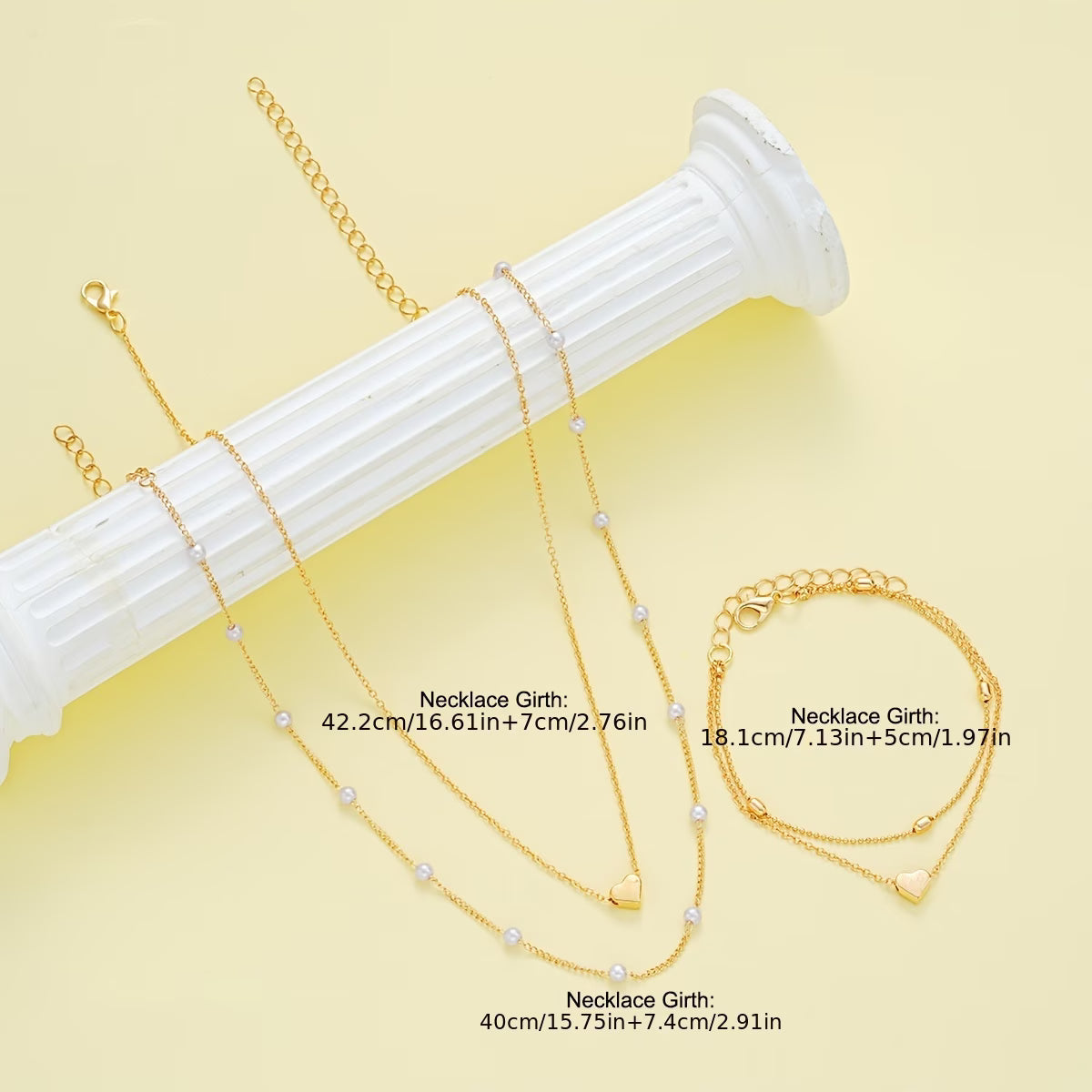 Loving Hearts Necklace Set