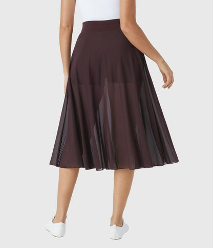 Melanie Chiffon Wrap Midi Skirt