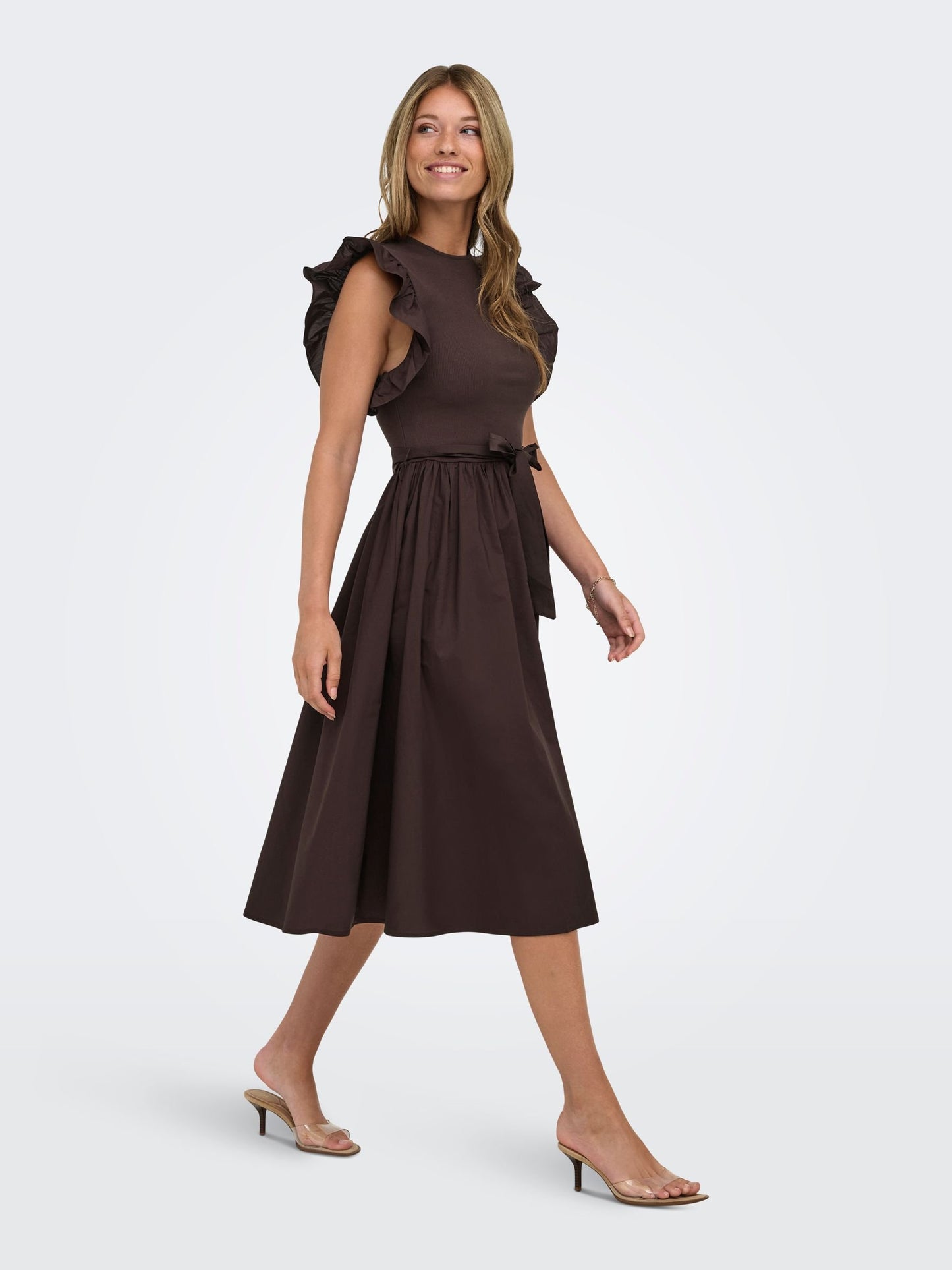 ONLAVALORA Long - Jurk - black coffee