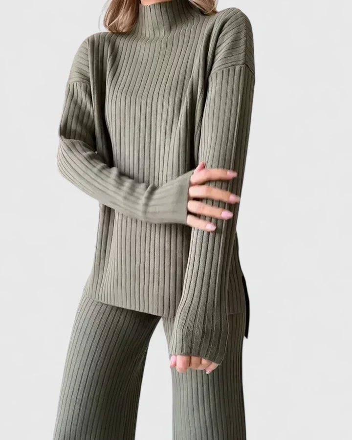 Myzriella Slit-Detail Two-Piece Set