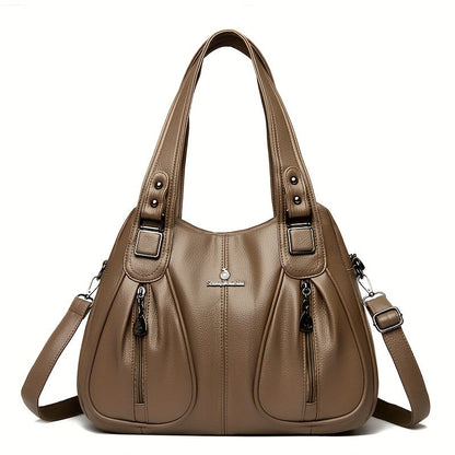 Clarova Dual-Zip Shoulder Bag