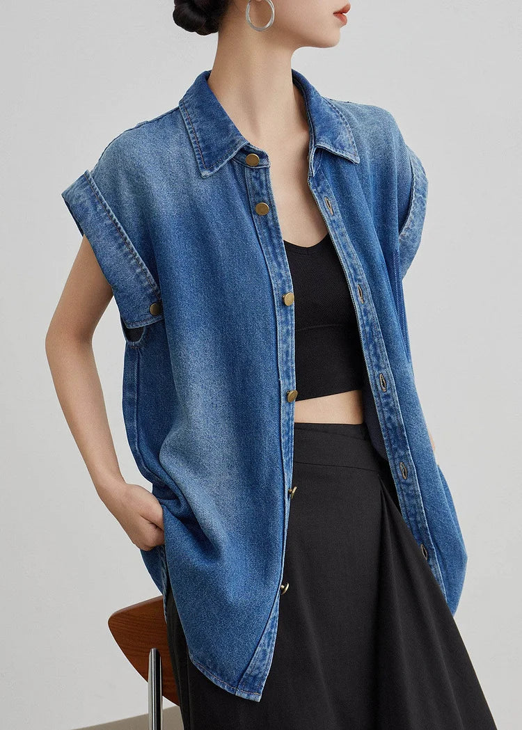 Denova Peter Pan Denim Coat