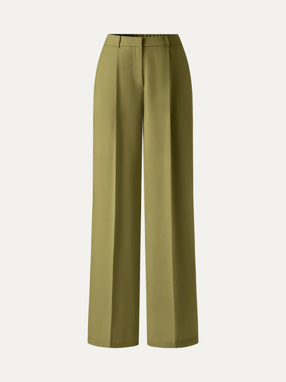 Linen Blend Wide Leg Pants