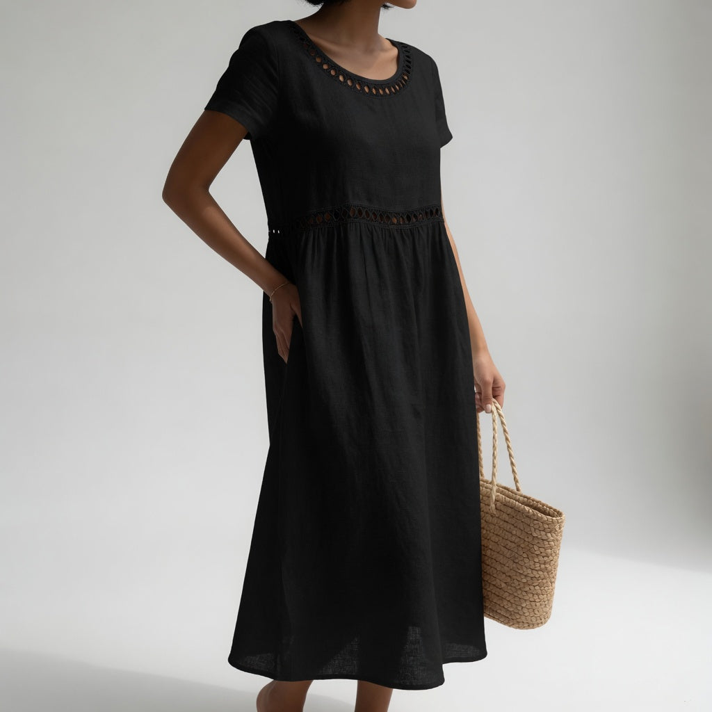 Claire Eyelet Midi Dress