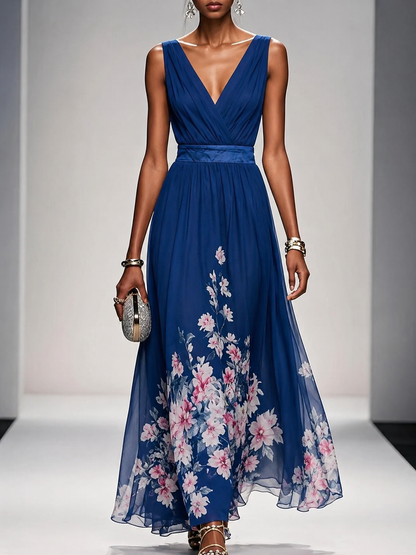 Mika Floral Border Maxi Dress