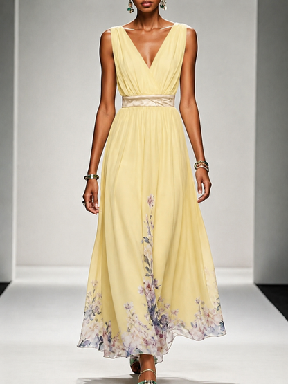Mika Floral Border Maxi Dress