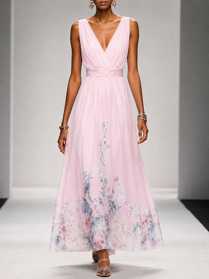 Mika Floral Border Maxi Dress