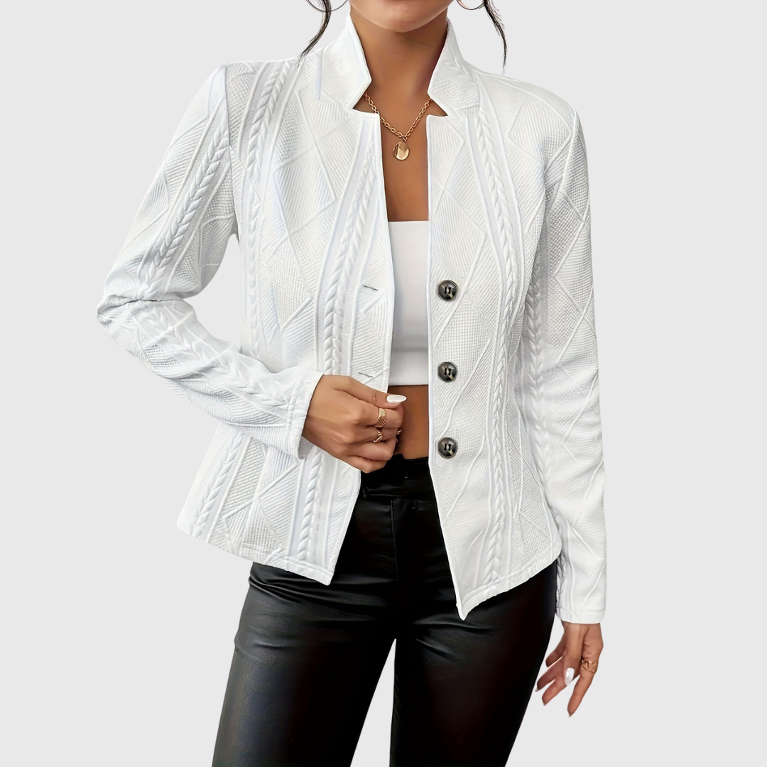 Joelle Cable-Knit Texture Blazer