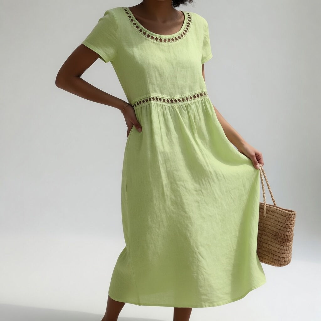 Claire Eyelet Midi Dress
