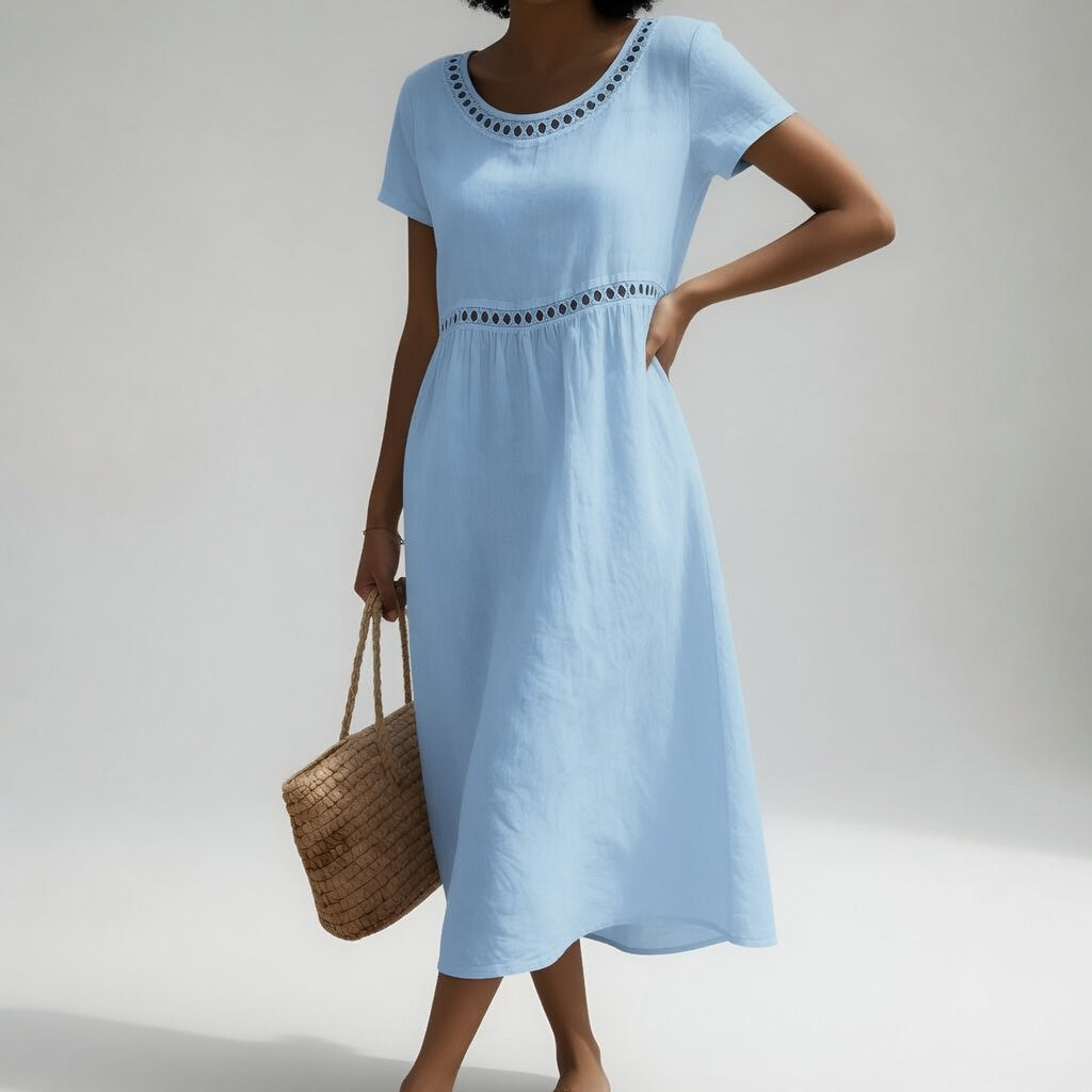 Claire Eyelet Midi Dress