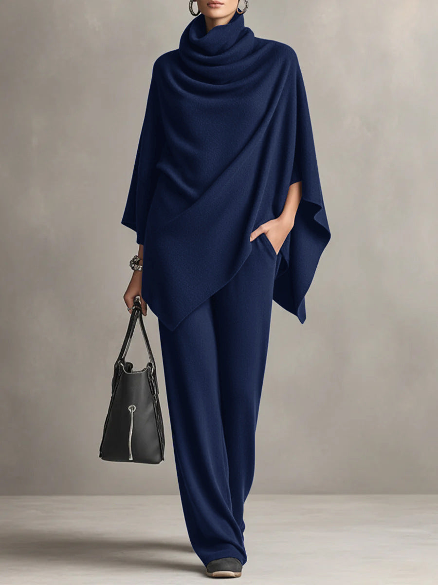 Seraphine Draped Top & Wide-Leg Trouser Set