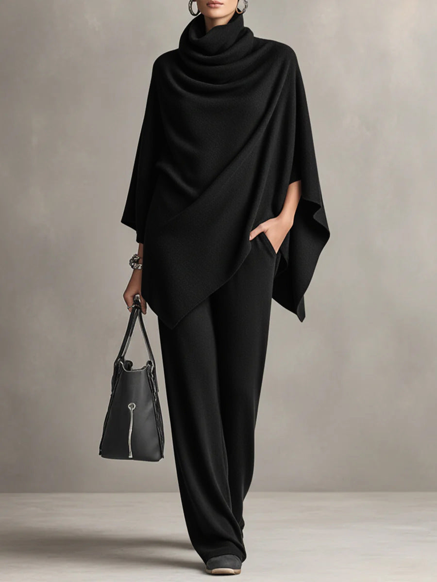 Seraphine Draped Top & Wide-Leg Trouser Set