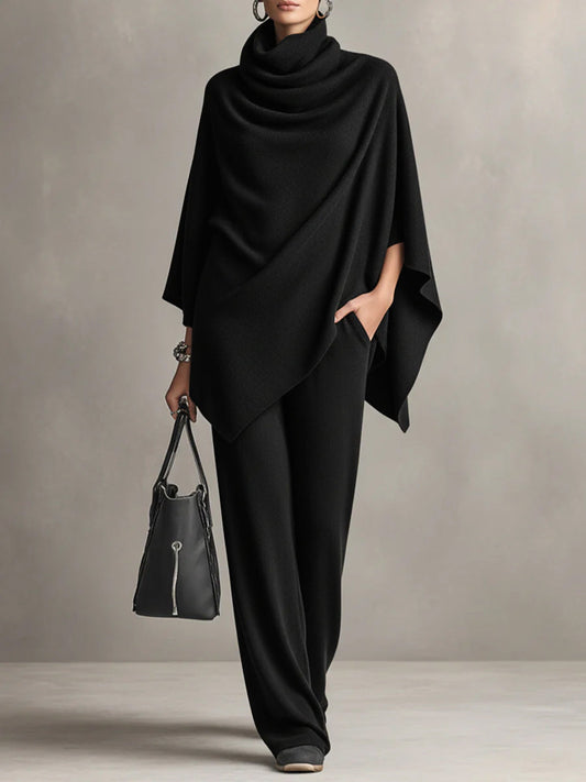 Seraphine Draped Top & Wide-Leg Trouser Set