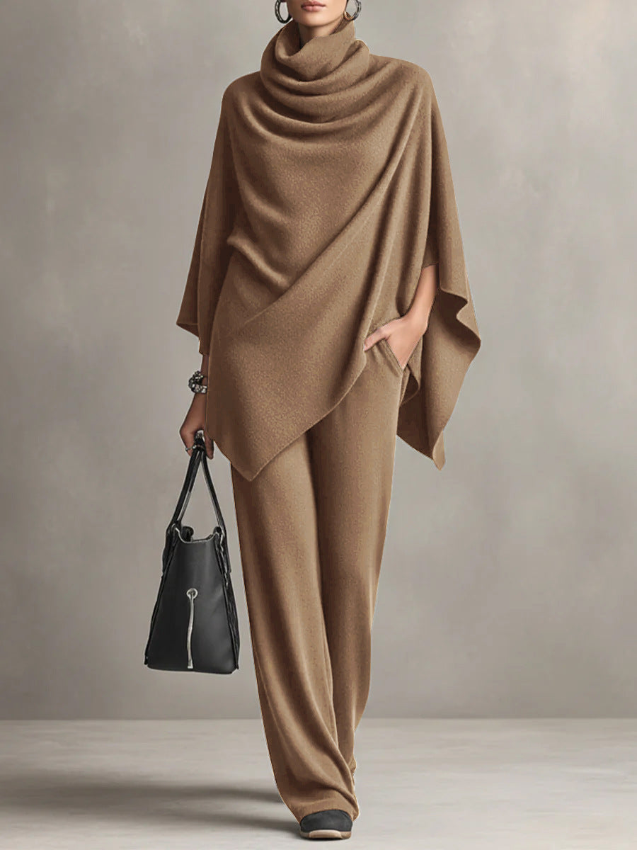 Seraphine Draped Top & Wide-Leg Trouser Set