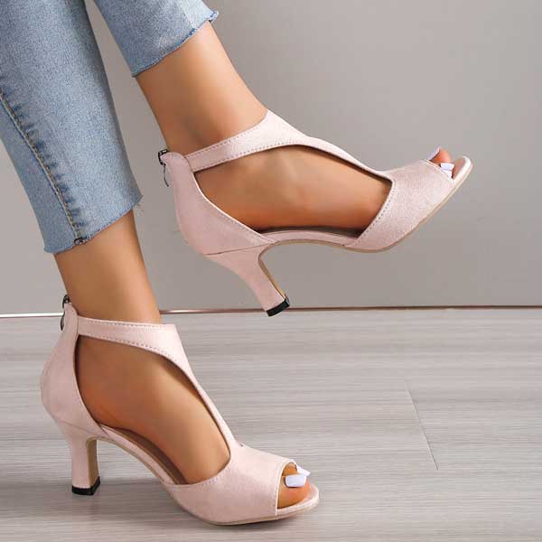 Aurelia Cut-Out Block Heel Sandals