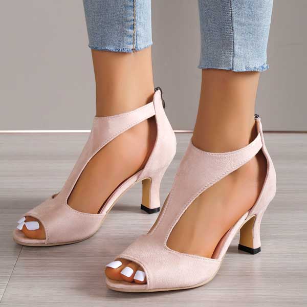 Aurelia Cut-Out Block Heel Sandals