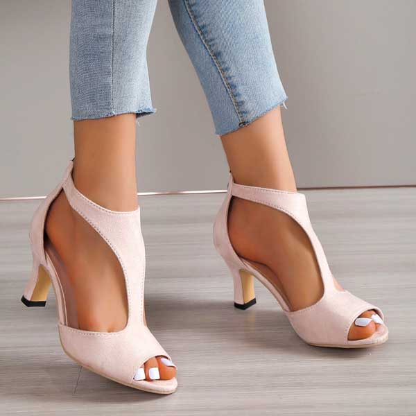 Aurelia Cut-Out Block Heel Sandals