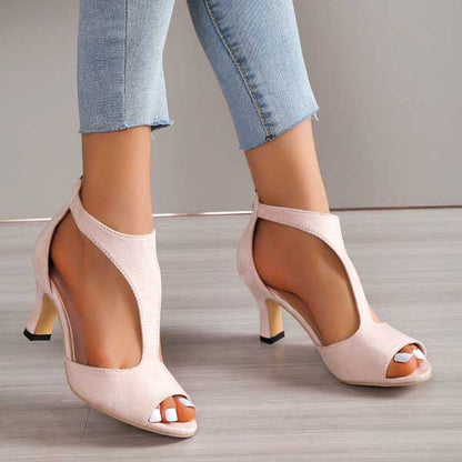 Aurelia Cut-Out Block Heel Sandals
