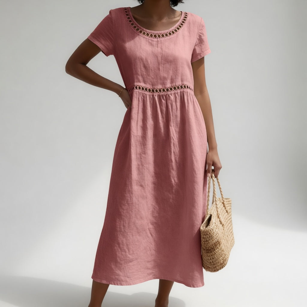 Claire Eyelet Midi Dress