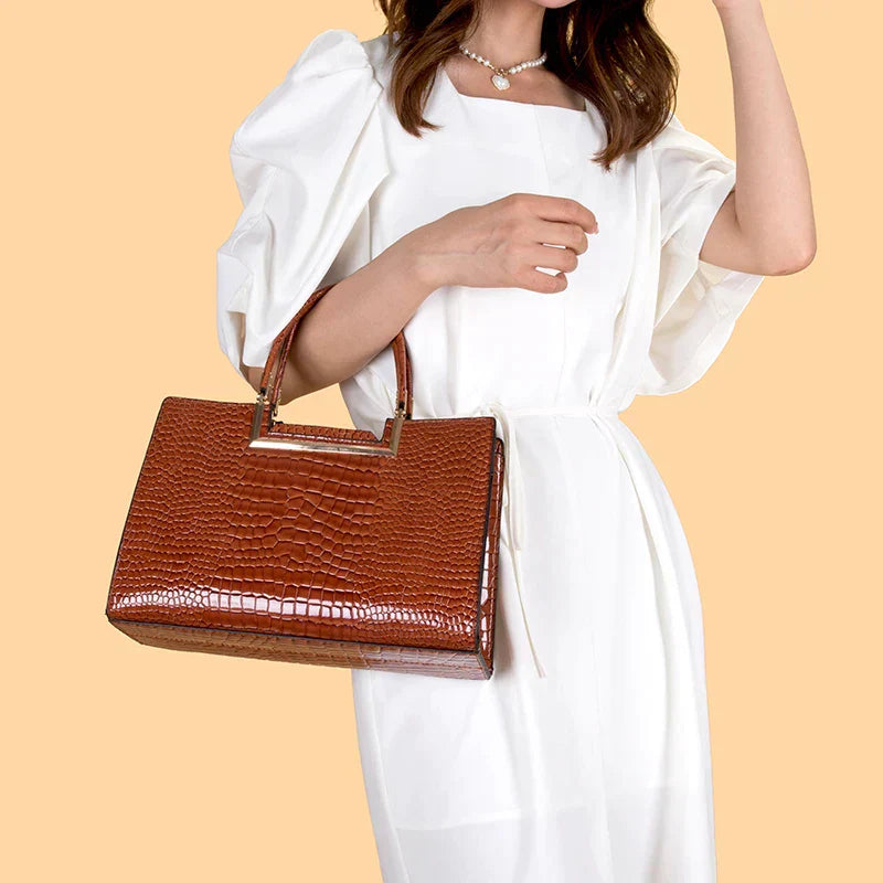 Leather Tote Bag & Wallet Set